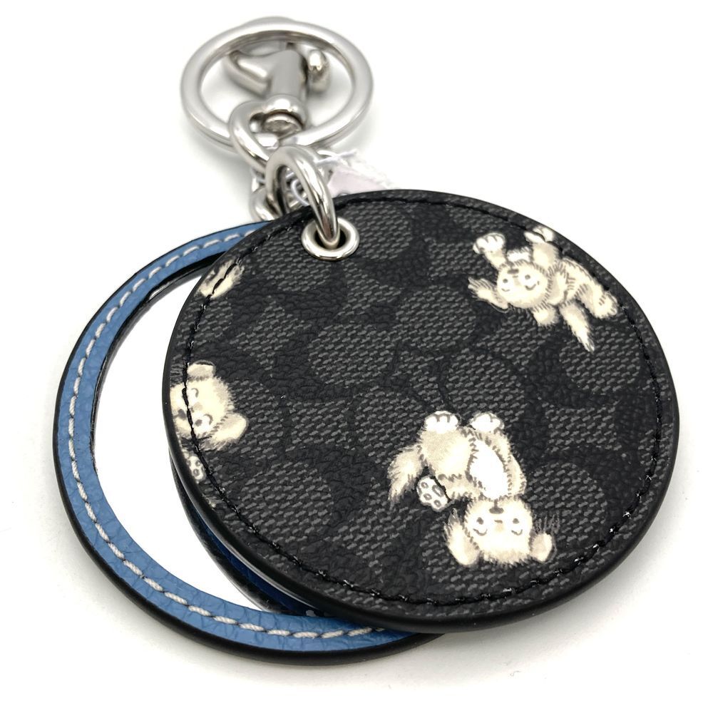 New Coach Disney Dalmatian's Mirror Blue Black Keychain - Picture 2 of 3
